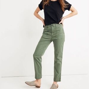 Madewell Women's Straight Leg Jeans in Olive Green